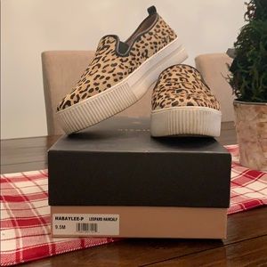 Halogen leopard hair calf sneakers 9.5m